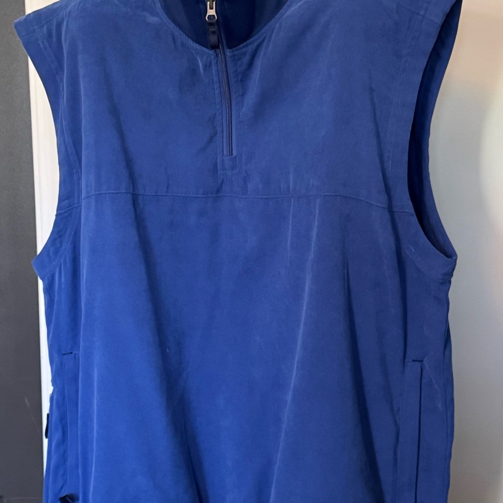 Men's Arnold Palmer 1/4 Zip Pullover Golf Vest Size XL Lined Zippered Pockets